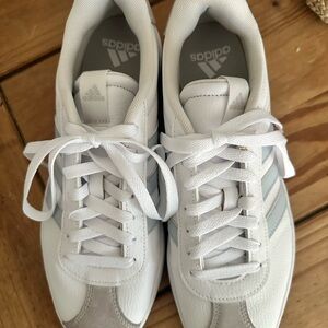 Adidas women’s  White and Light Gray Sneakers
